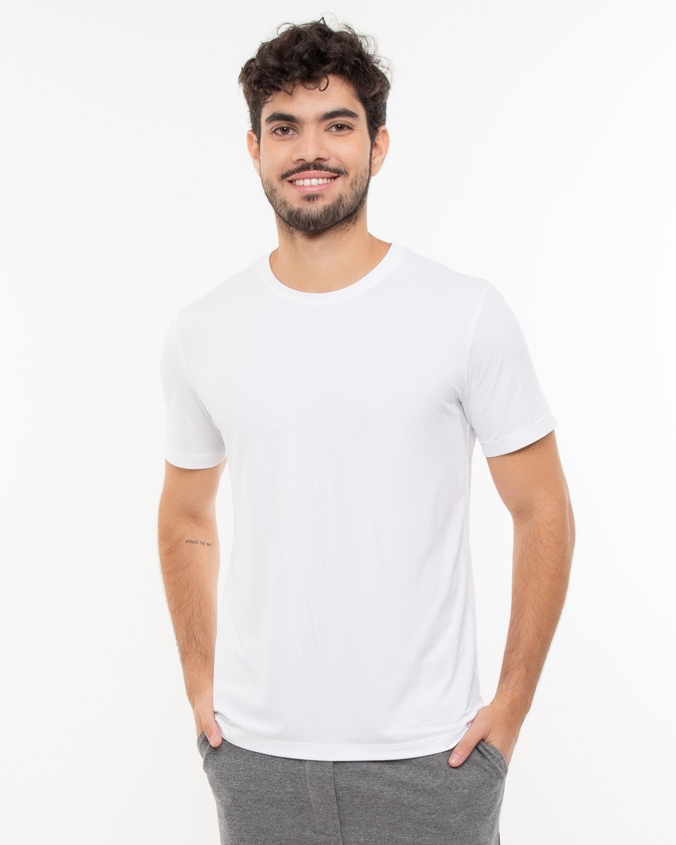 Camiseta masc DRY POLIAMIDA Branca