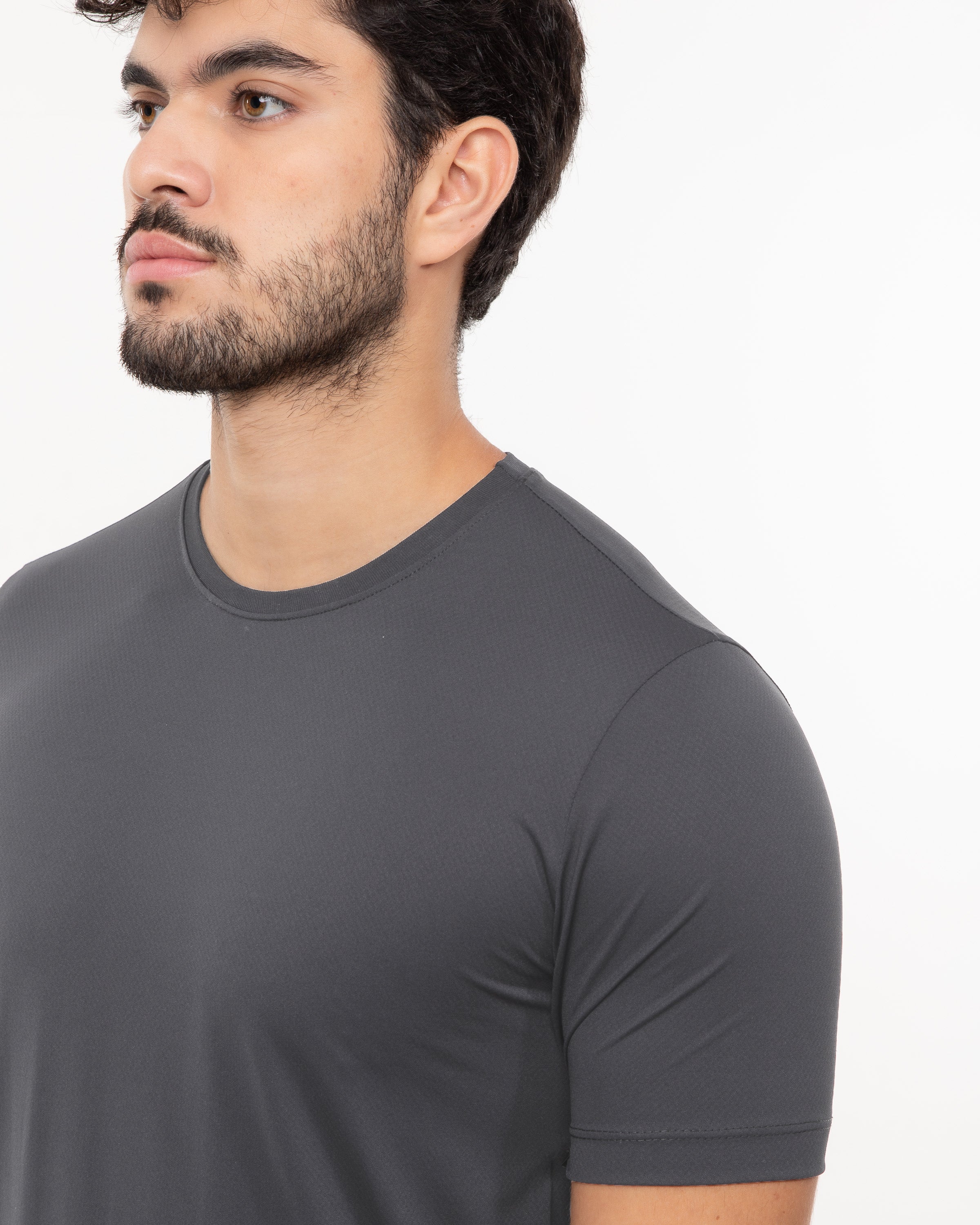 Camiseta masc DRY POLIAMIDA Cinza Chumbo