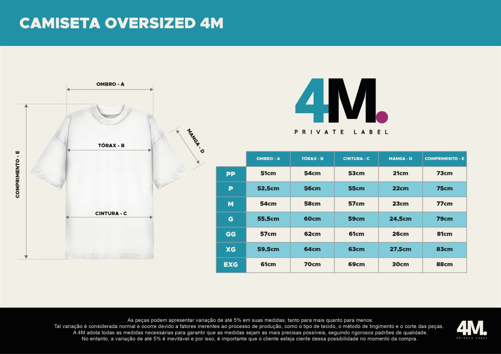 Camiseta masc OVERSIZED ALGODÃO CERAMIC off white