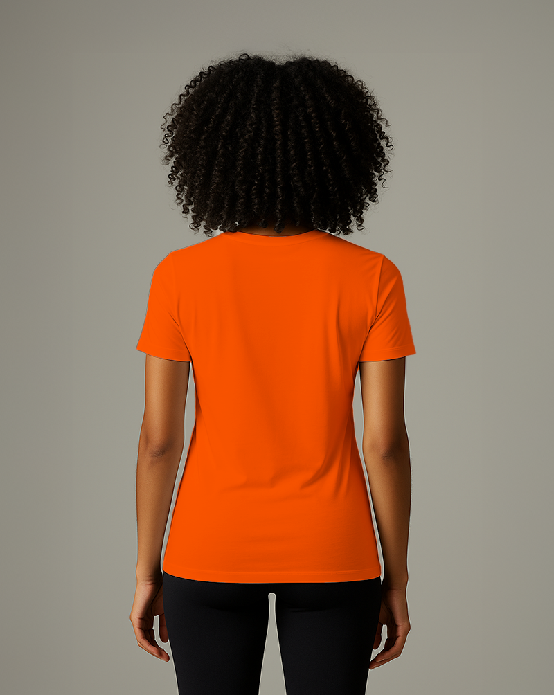 Camiseta fem DRY POLIAMIDA Laranja Neon