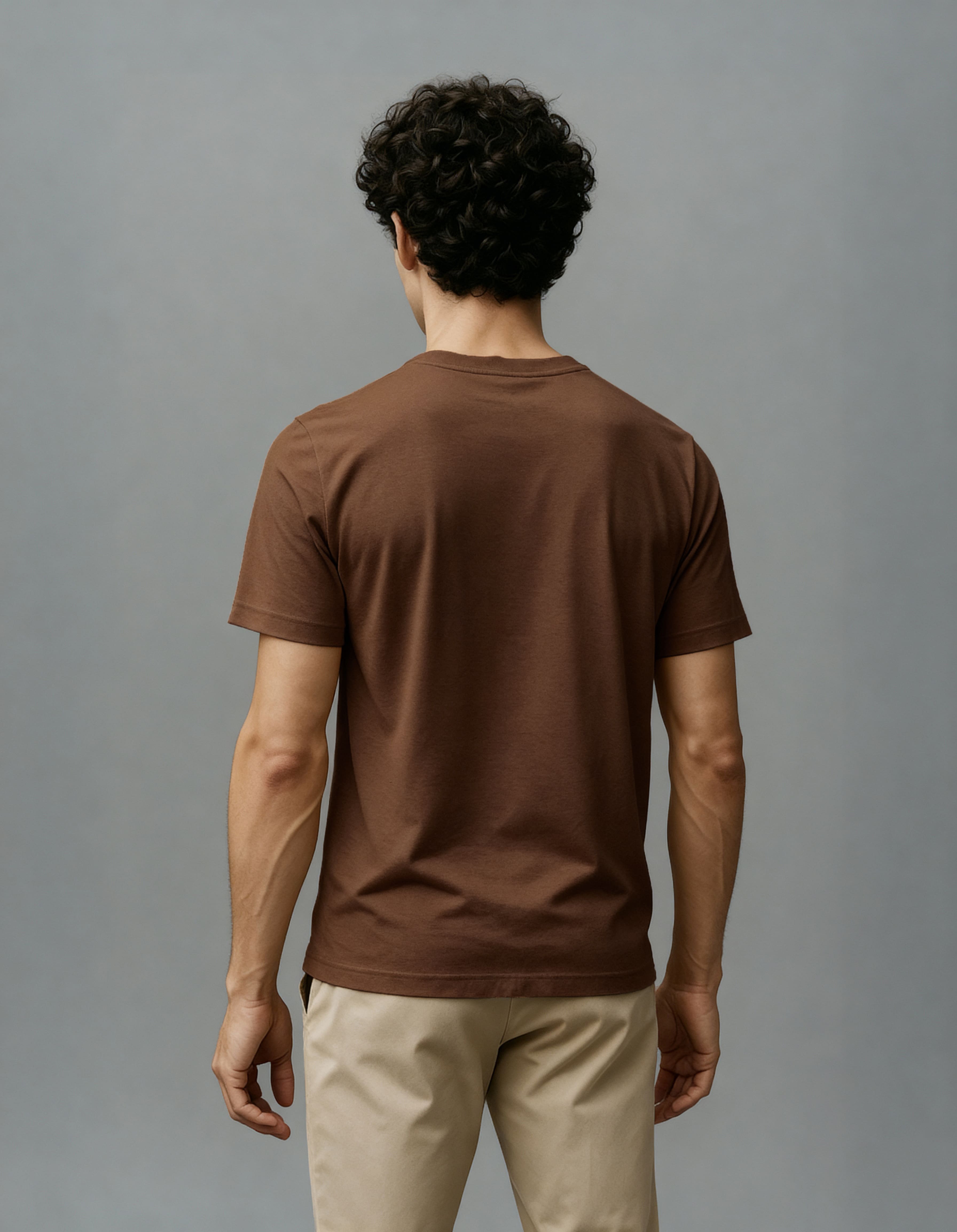 Camiseta Masculina Algodão EGÍPCIO Marrom