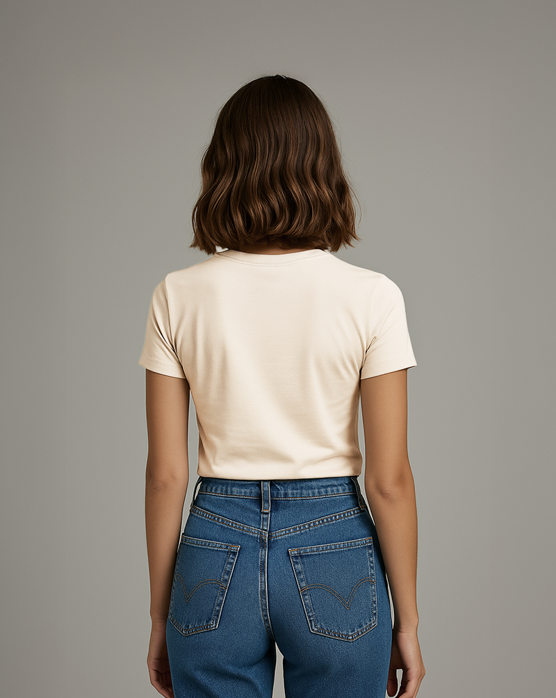 Camiseta Feminina Algodão EGÍPCIO Off White
