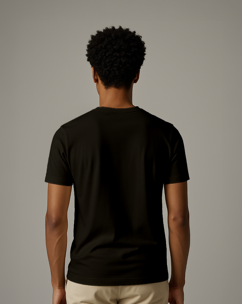 Camiseta Masculina Algodão PENTEADO Preta