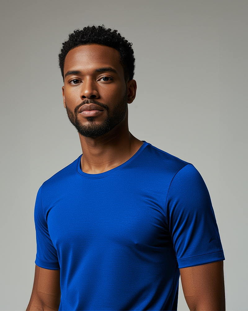 Camiseta masc DRY POLIAMIDA Azul Royal