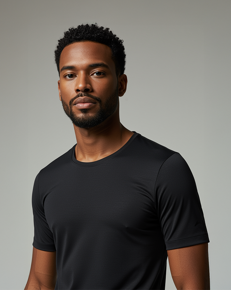 Camiseta masc DRY POLIAMIDA preta