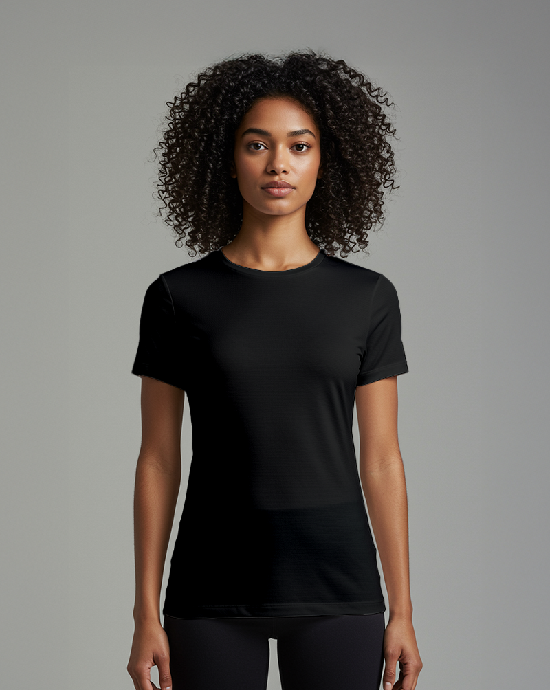 Camiseta fem DRY POLIAMIDA preta