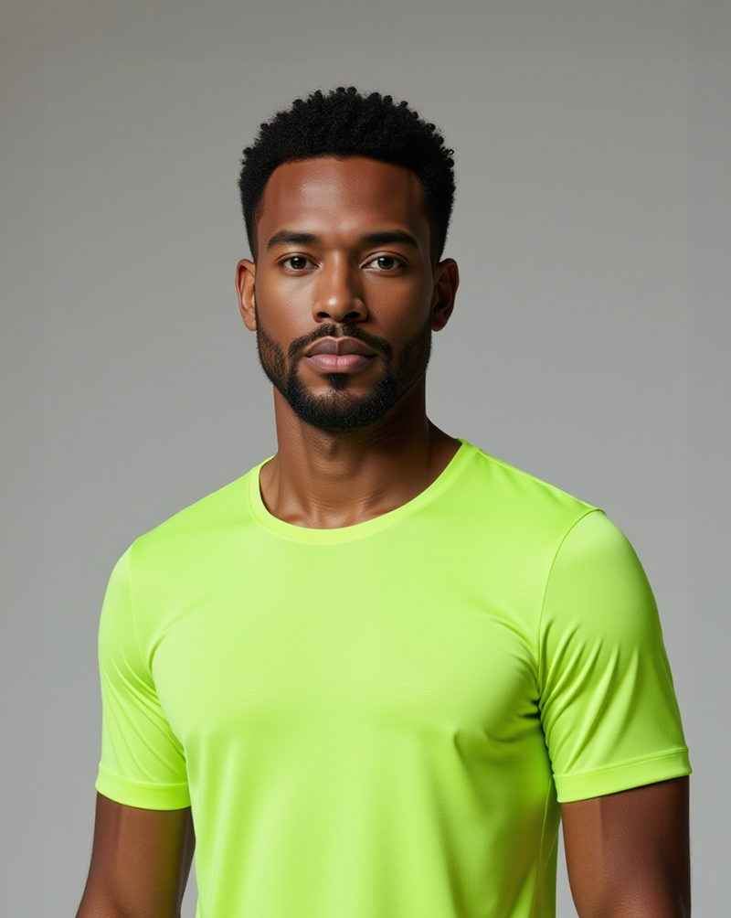 Camiseta masc DRY POLIAMIDA Verde Neon