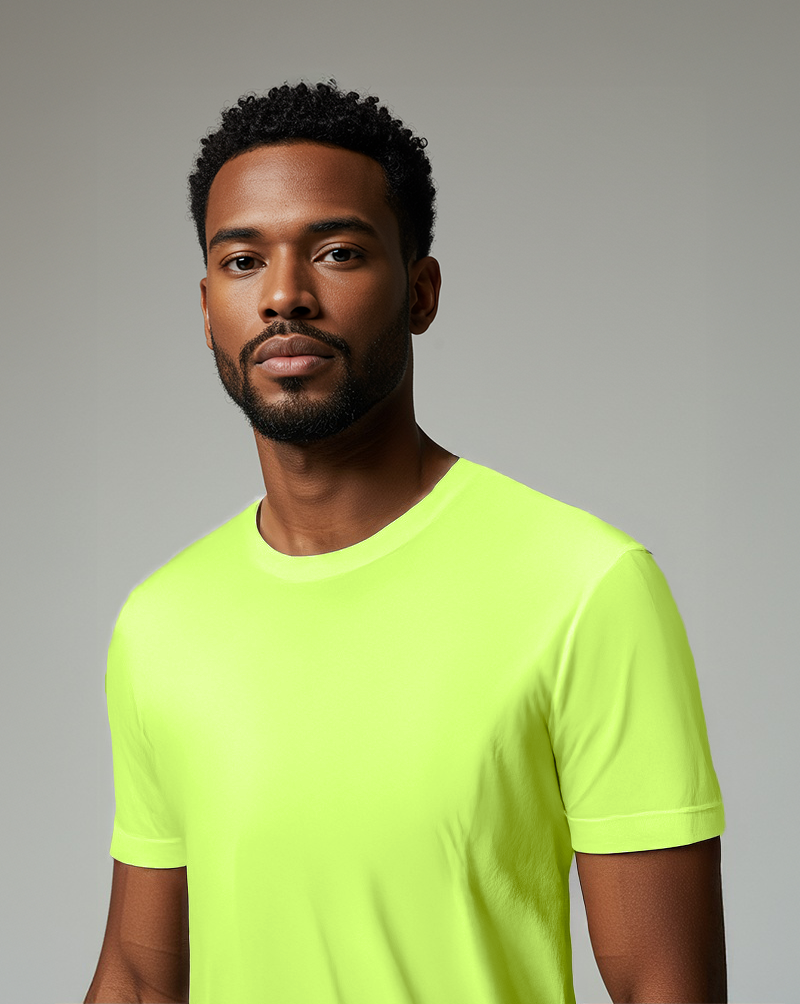 Camiseta masc DRY POLIAMIDA Verde Neon