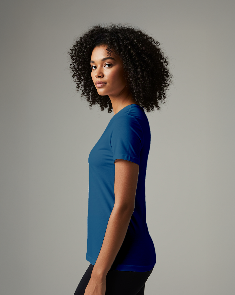 Camiseta fem DRY POLIAMIDA Azul Petroleo