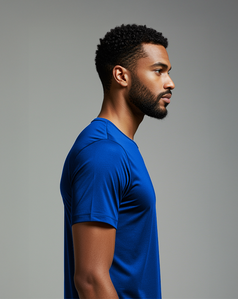 Camiseta masc DRY POLIAMIDA Azul Royal