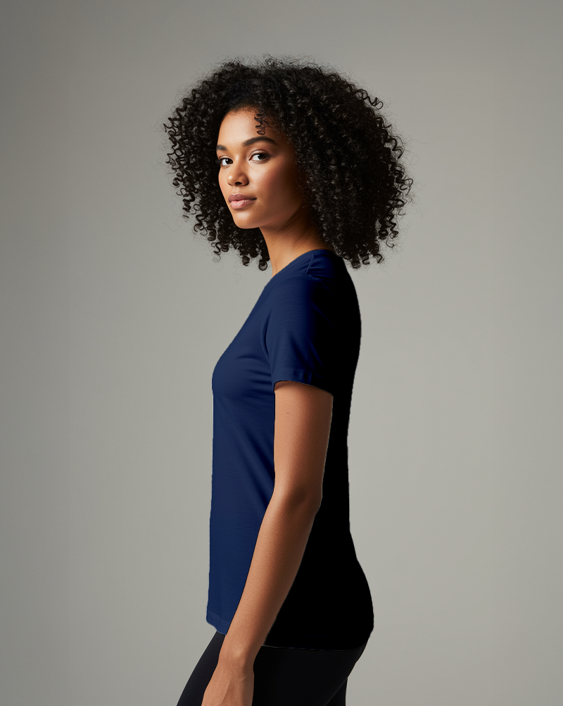 Camiseta fem DRY POLIAMIDA Azul Marinho