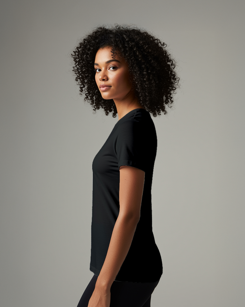 Camiseta fem DRY POLIAMIDA preta