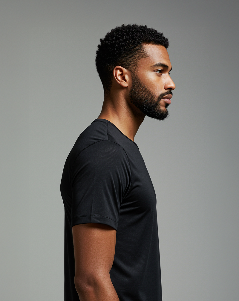 Camiseta masc DRY POLIAMIDA preta