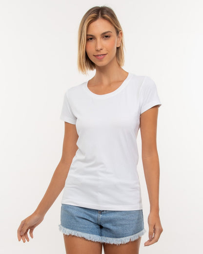 Camiseta Feminina Algodão CERAMIC Branca