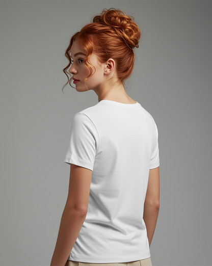 Camiseta Feminina Algodão PENTEADO Branca