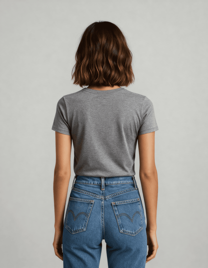 Camiseta Feminina Algodão EGÍPCIO Cinza Médio