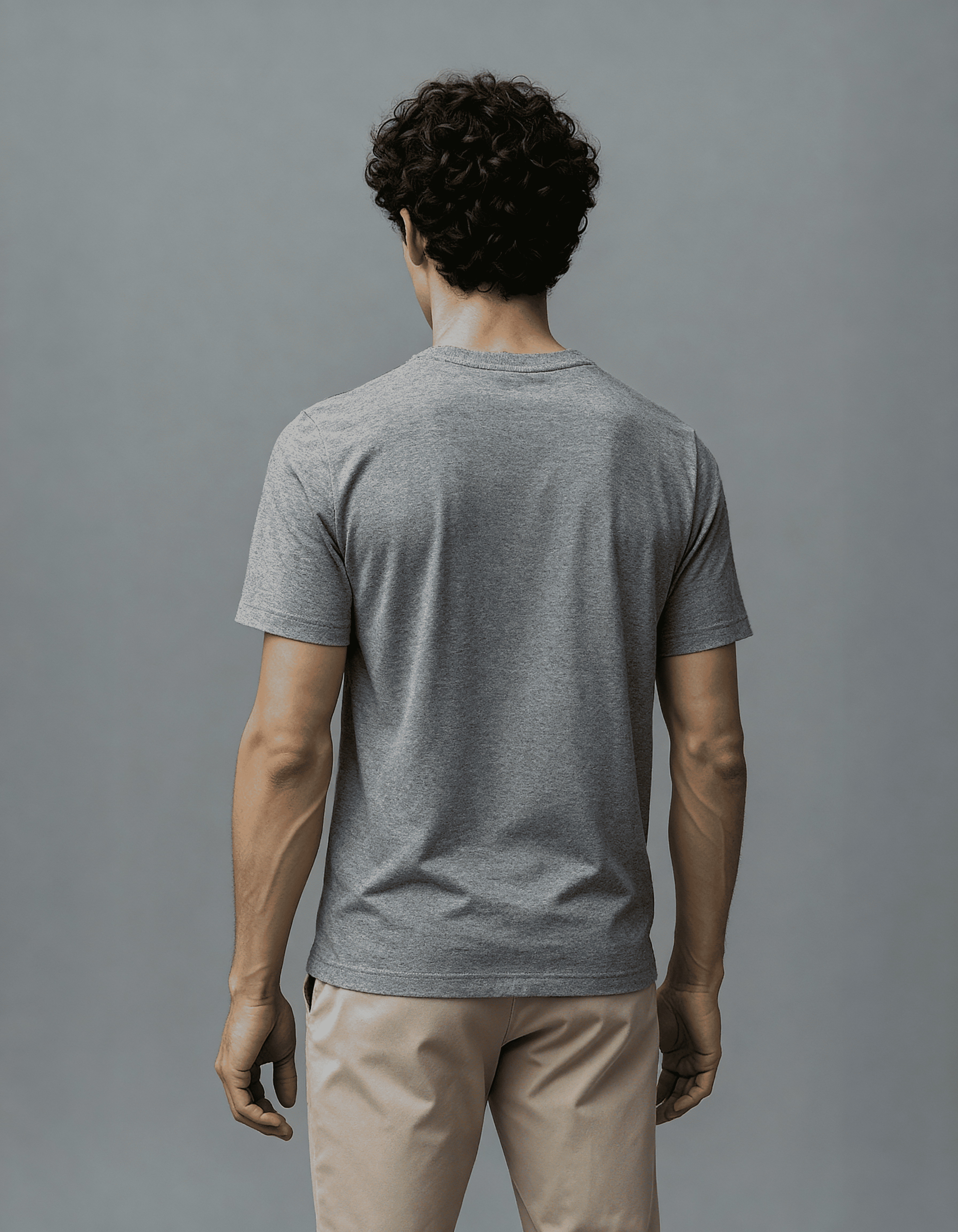 Camiseta Masculina Algodão EGÍPCIO Cinza Médio