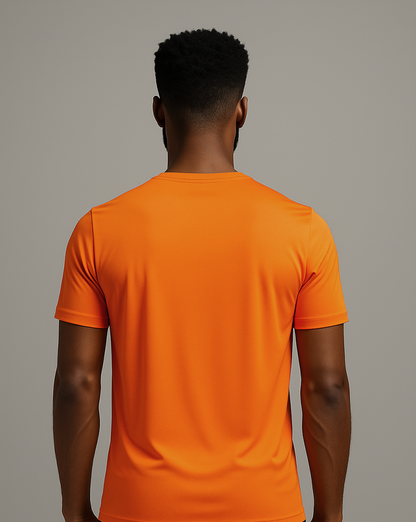 Camiseta masc DRY POLIAMIDA Laranja Neon