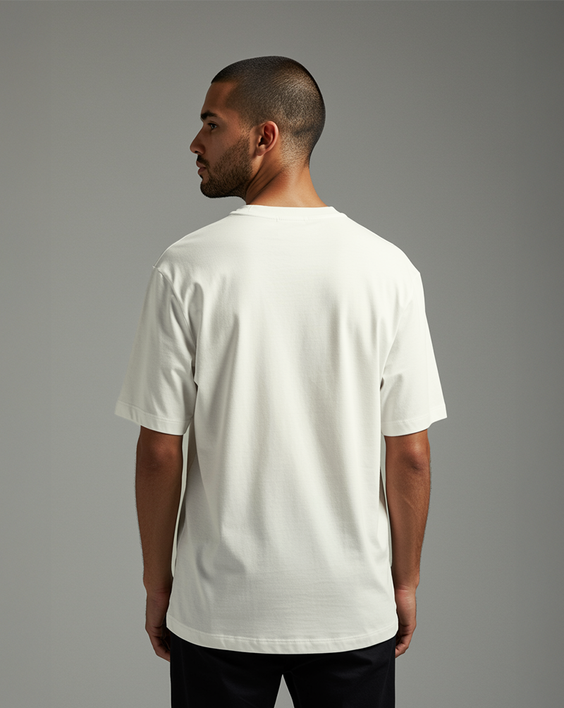 Camiseta masc OVERSIZED ALGODÃO CERAMIC off white