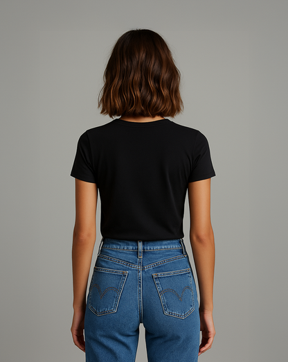 Camiseta Feminina Algodão EGÍPCIO Preta