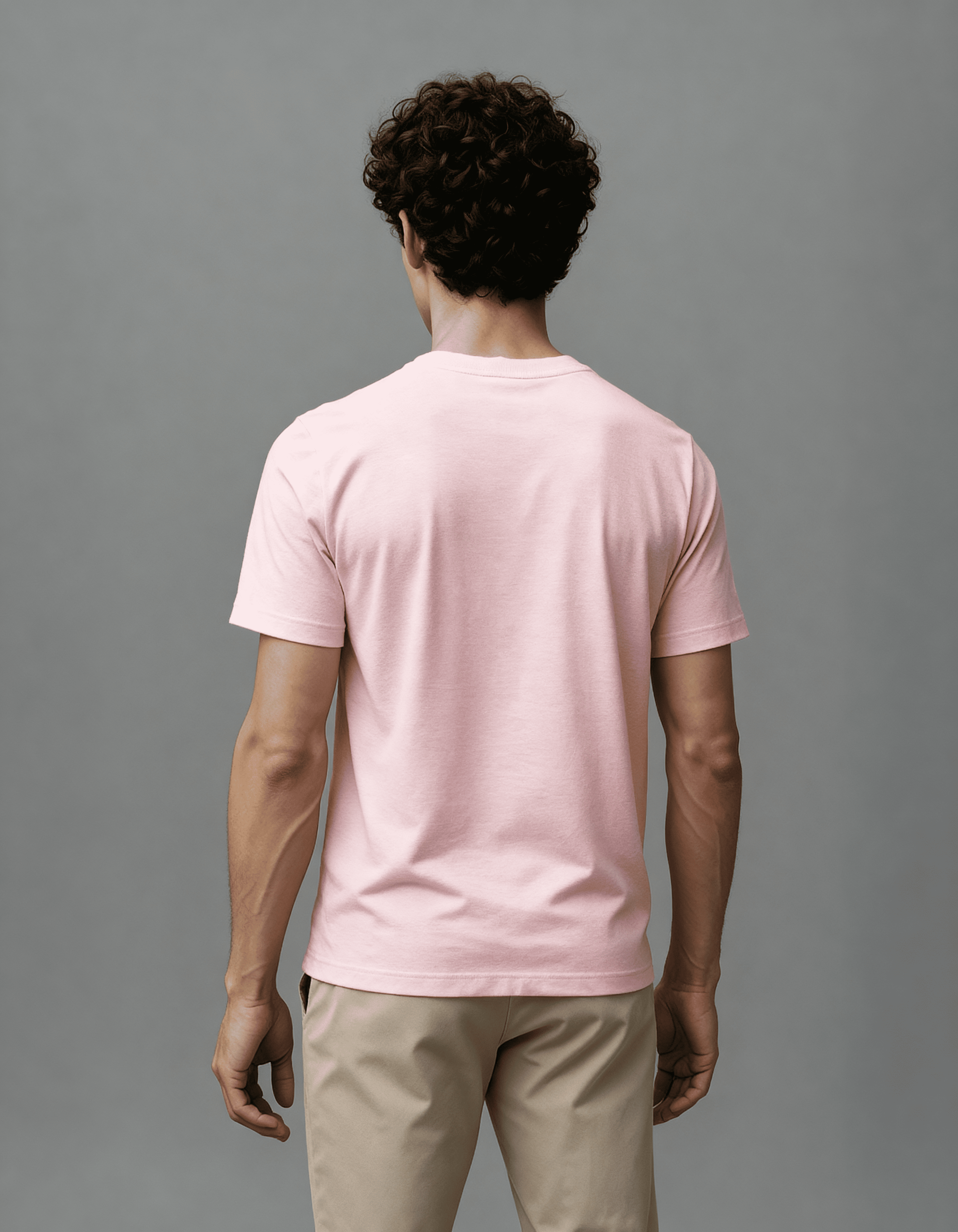 Camiseta Masculina Algodão EGÍPCIO Rosa Claro