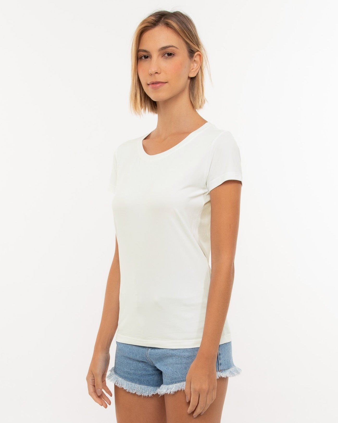 Camiseta Feminina Algodão CERAMIC Off White