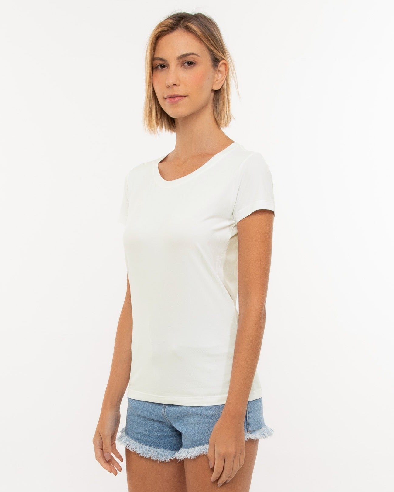 Camiseta Feminina Algodão EGÍPCIO Off White