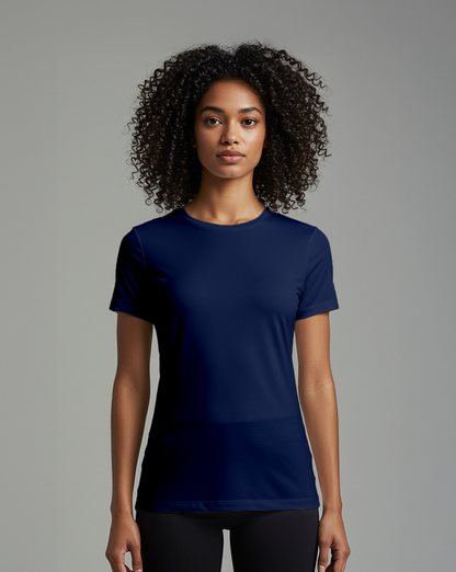Camiseta fem DRY POLIAMIDA Azul Marinho