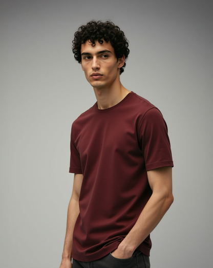 Camiseta Masculina Algodão EGÍPCIO Bordô