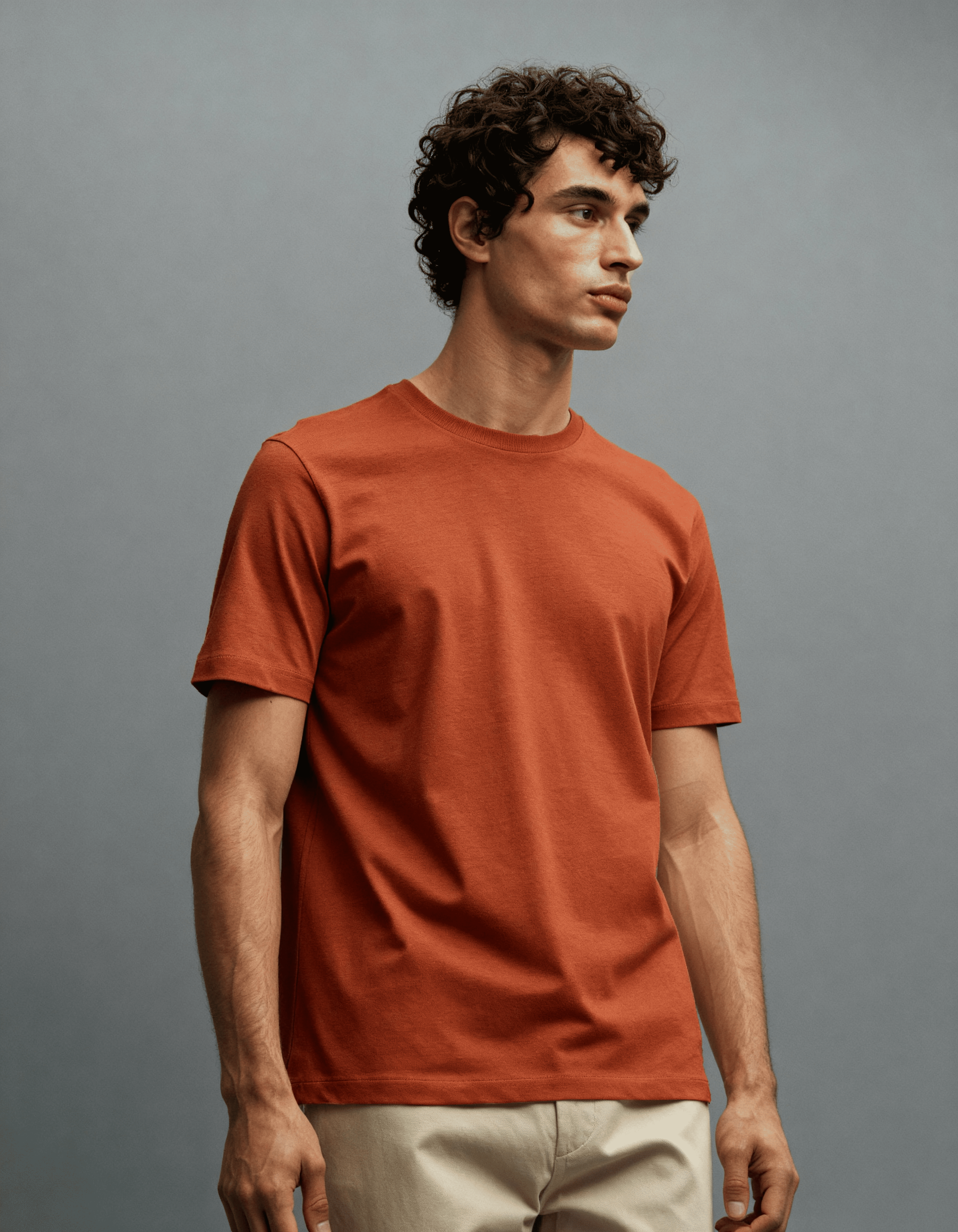 Camiseta Masculina Algodão EGÍPCIO Terracota