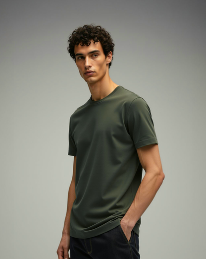 Camiseta Masculina Algodão EGÍPCIO Verde Escuro