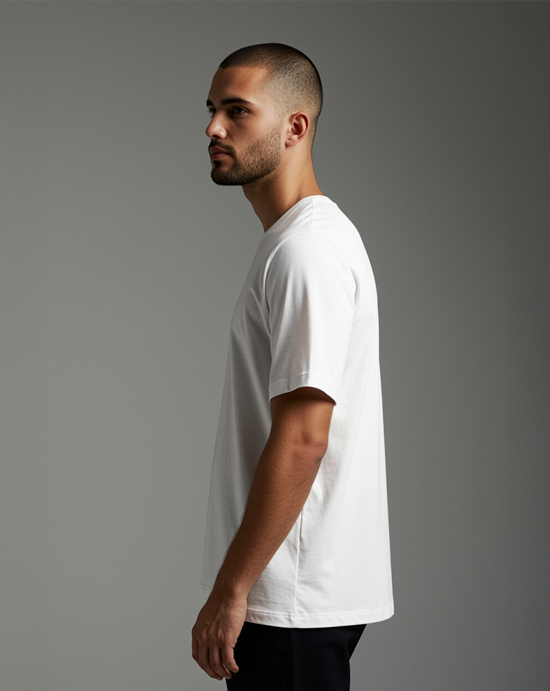 Camiseta masc OVERSIZED ALGODÃO CERAMIC Branca