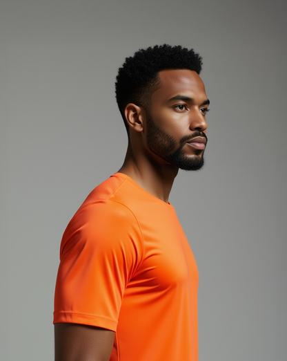 Camiseta masc DRY POLIAMIDA Laranja Neon
