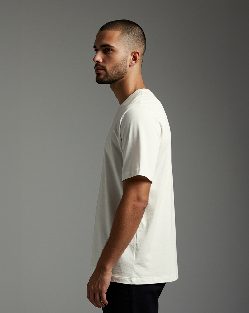 Camiseta masc OVERSIZED ALGODÃO CERAMIC off white