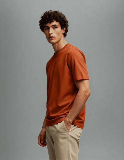 Camiseta Masculina Algodão EGÍPCIO Terracota