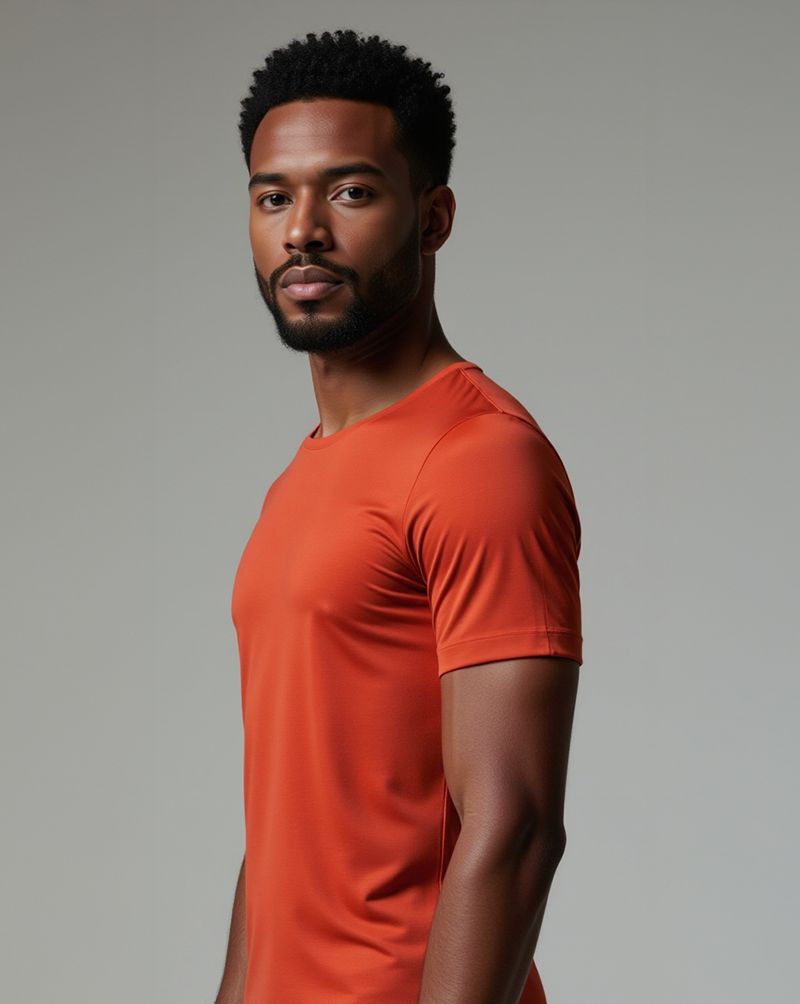 Camiseta masc DRY POLIAMIDA Terracota