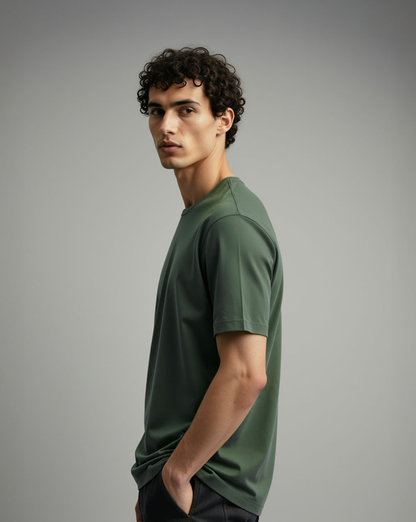 Camiseta Masculina Algodão EGÍPCIO Verde Escuro